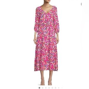 The Pioneer Woman Vibrant Pink Floral Maxi Dress